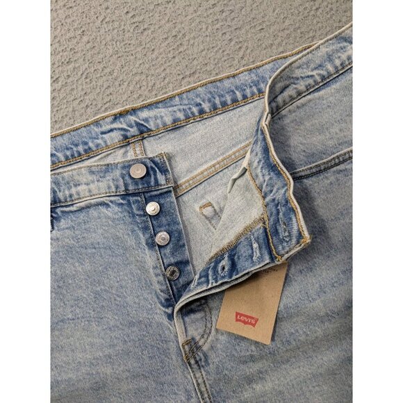 Levi's 501 Jean Shorts Womens 18W High Rise Raw Hem Distressed Cutoff Style - Picture 14 of 16